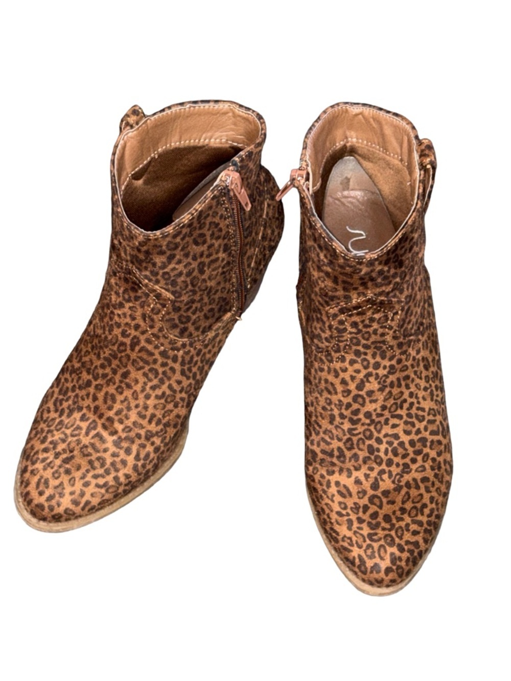 Sugar Leopard Print Ankle Boots - Brown/Black